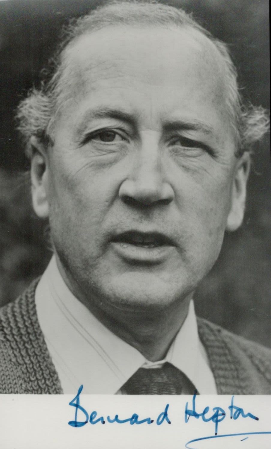 Lot 355: Bernard Hepton signed 6x4 black and white photo....