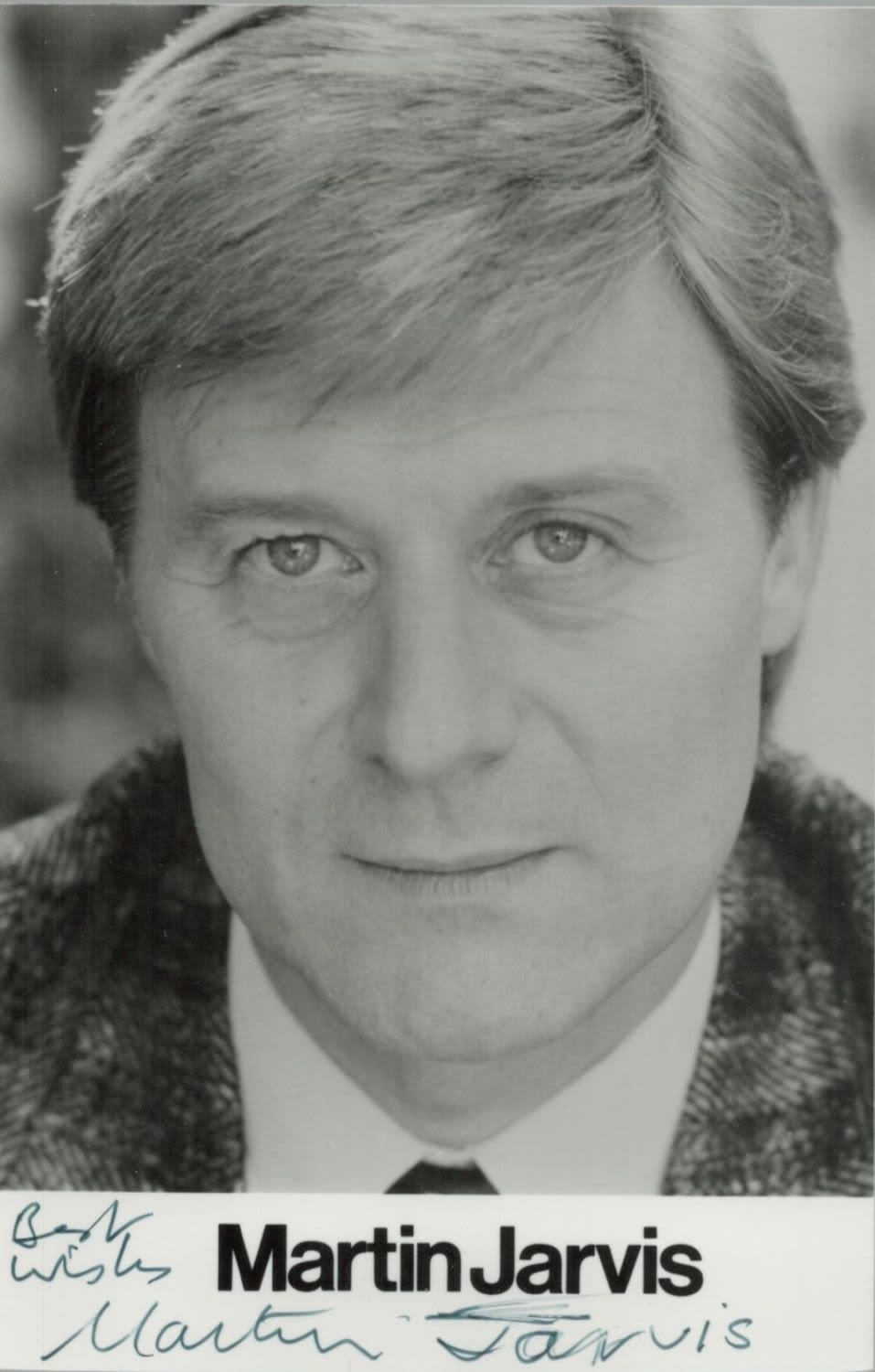 Lot 357: Martin Jarvis signed 6x4 black and white photo....