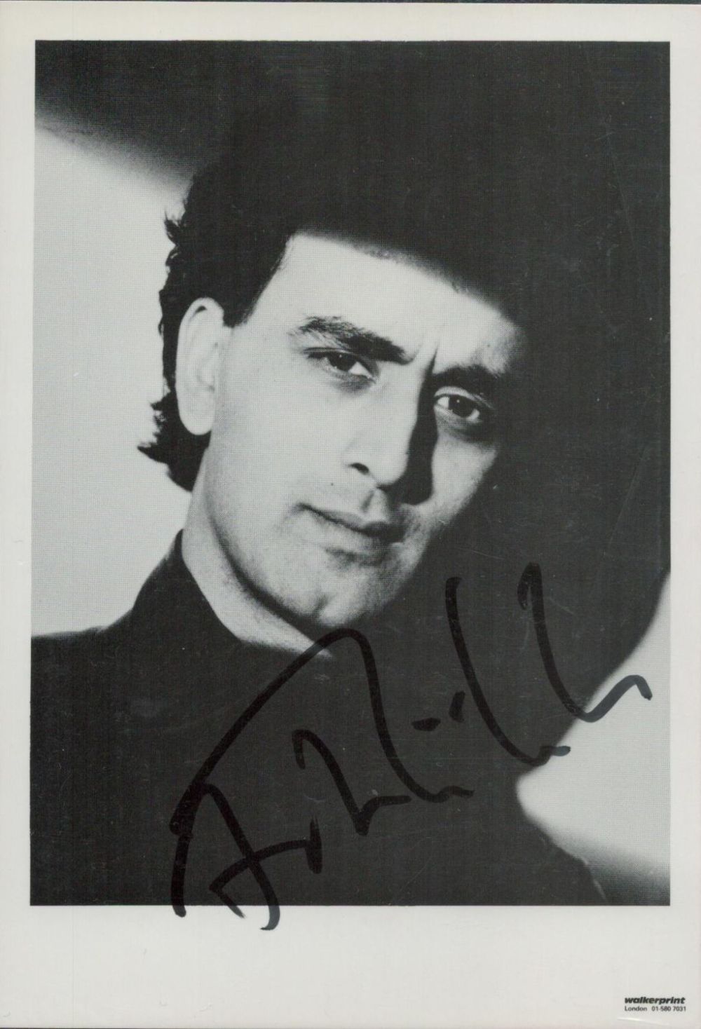 Lot 365: Art Malik signed 6x4 black and white photo....