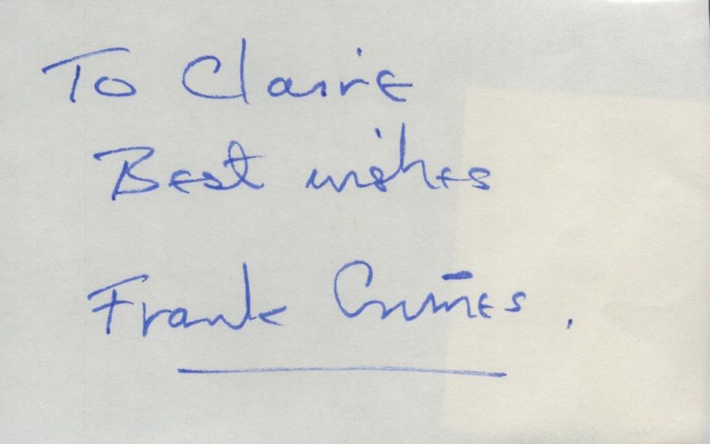 Lot 374: Frank Grimes signed album page. All autographed items...