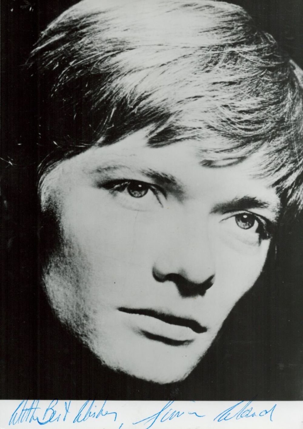 Lot 383: Simon Ward signed 7x5 black and white photo....