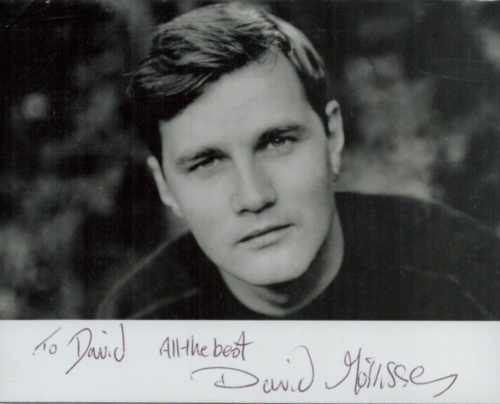 Lot 396: David Morrissey signed 6x5 black and white photo....