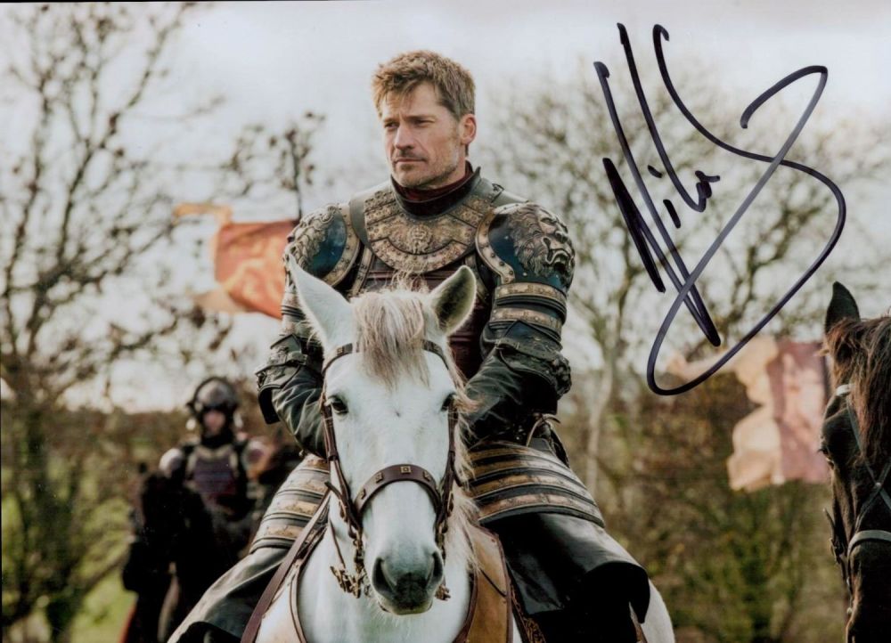 Lot 405: Nikolaj Coster Game of Thrones signed 7x5 colour...
