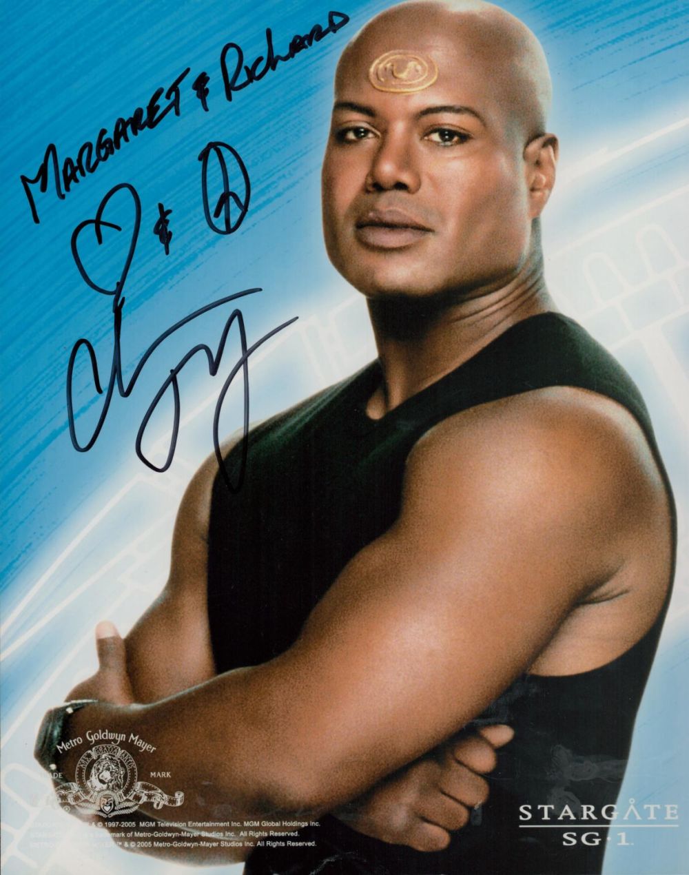 Lot 484: Christopher Judge signed 10x8 Stargate SG1 colour photo....