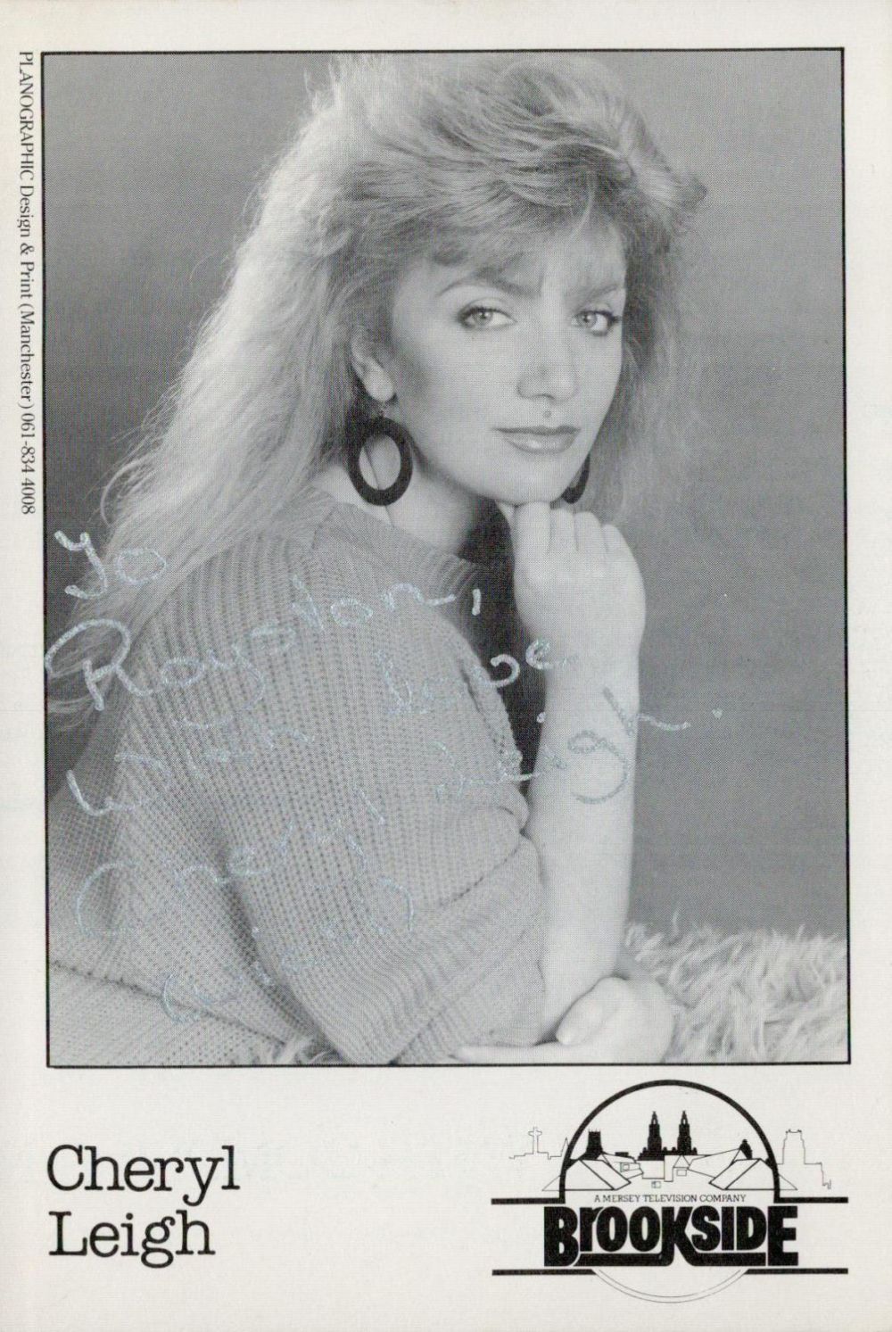 Lot 508: Cheryl Leigh signed. Black and White Brookside A...
