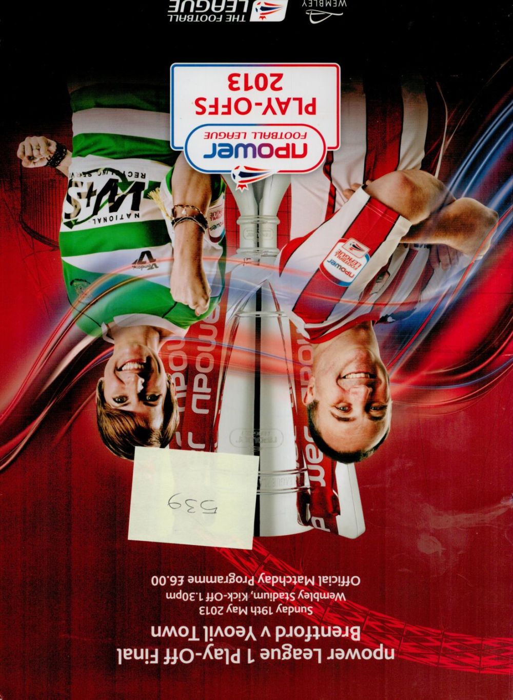 Lot 539: Brentford V Yeovil Town League Magazine Sunday 19th...