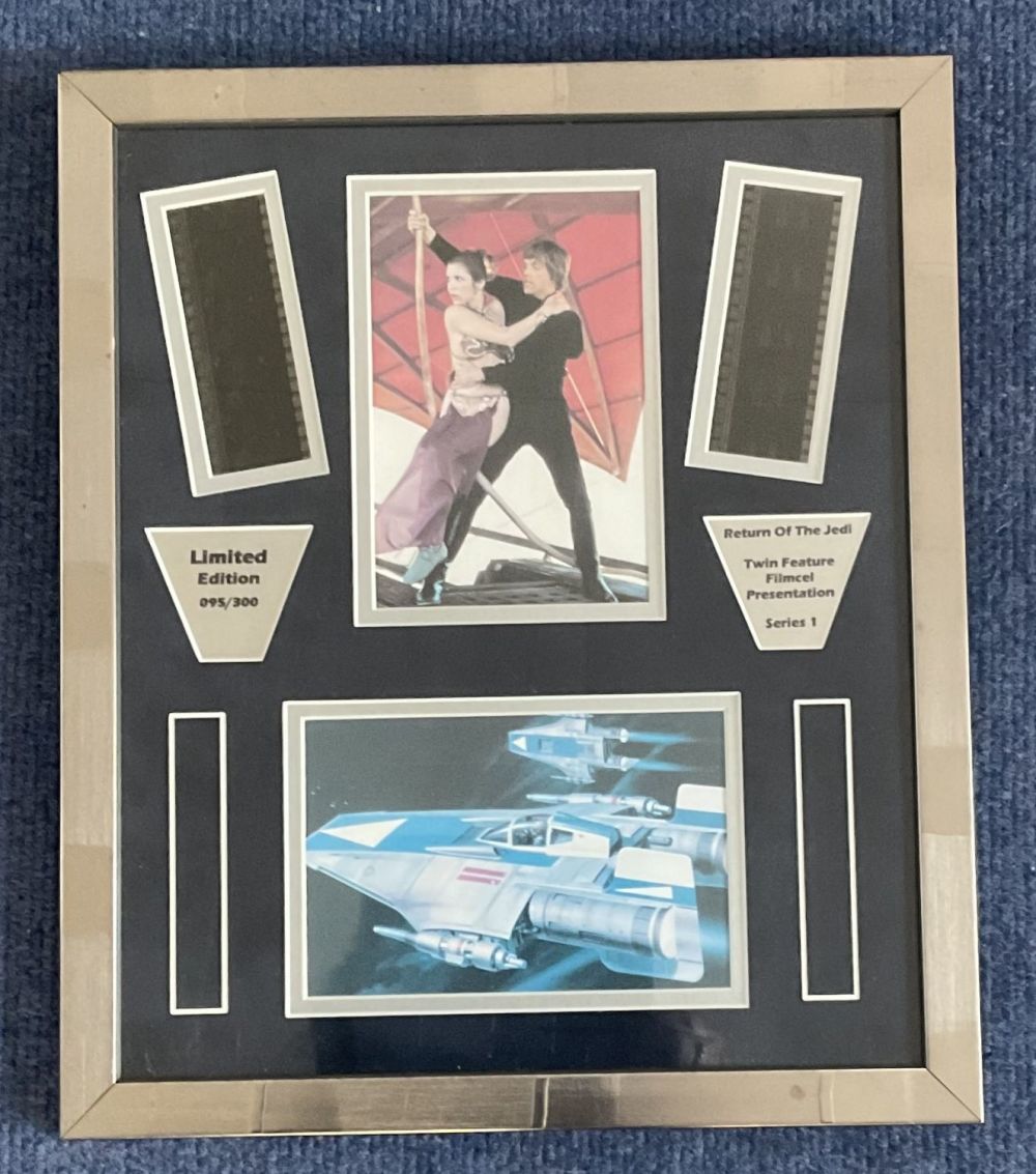 Lot 555: Star Wars Return of The Jedi framed Twin...