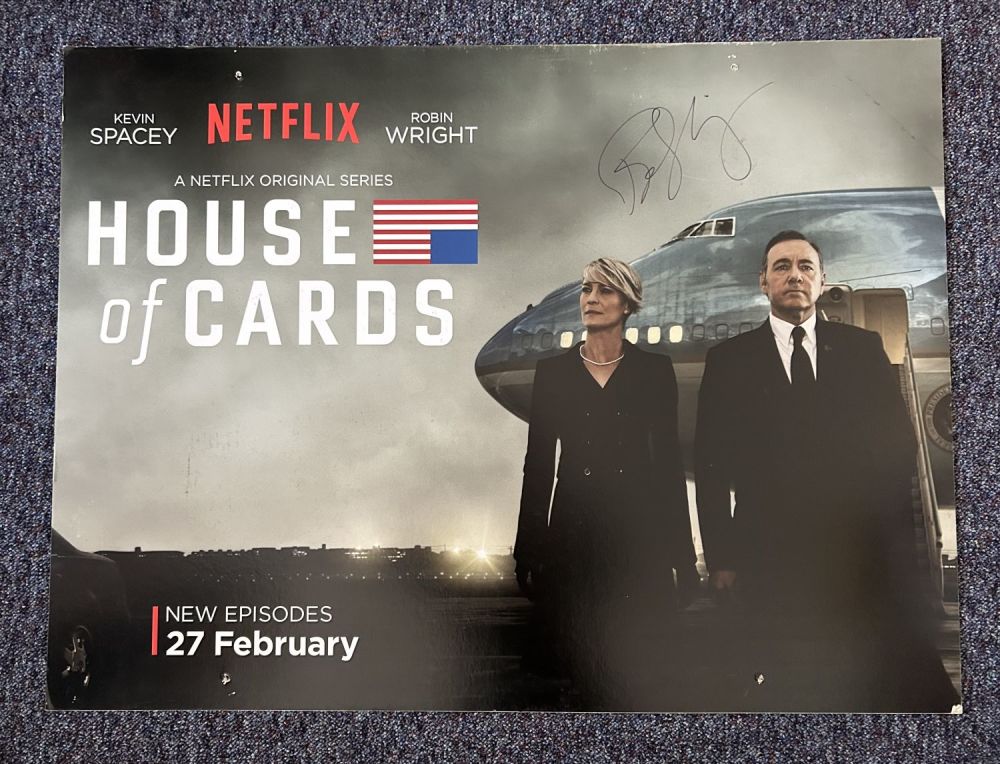 Lot 569: Robin Wright signed 30x40 House Of Cards promo...