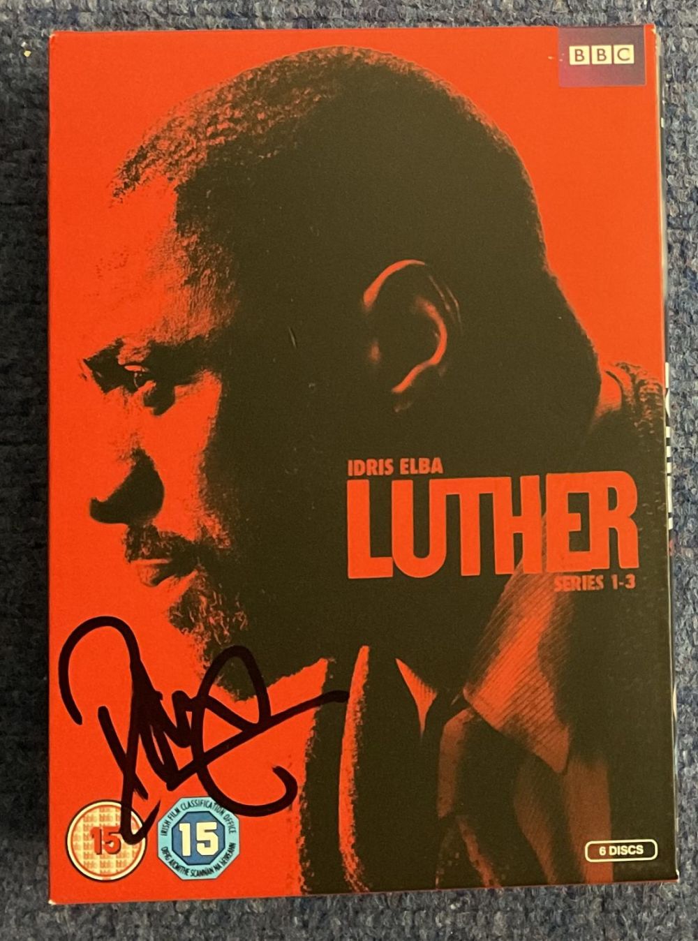 Lot 584: Idris Elba signed Luther Series 1-3 includes 6...