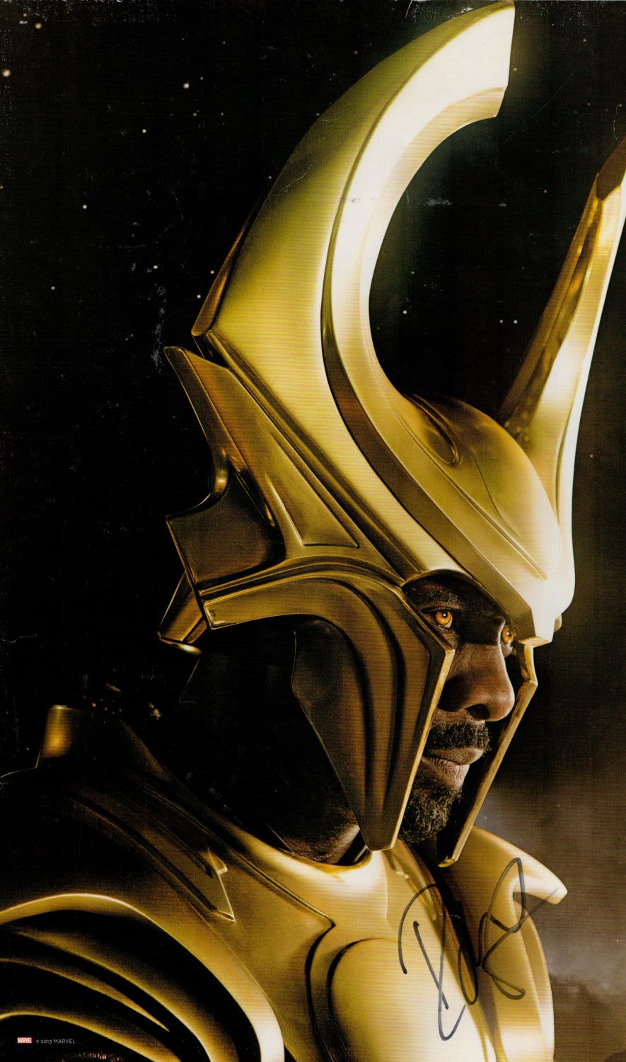 Lot 592: Idris Elba signed 16x10 Marvel Thor colour photo....