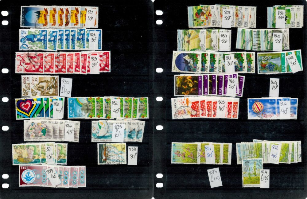 Lot 605: Ireland mainly used Stamps in a Binder with...