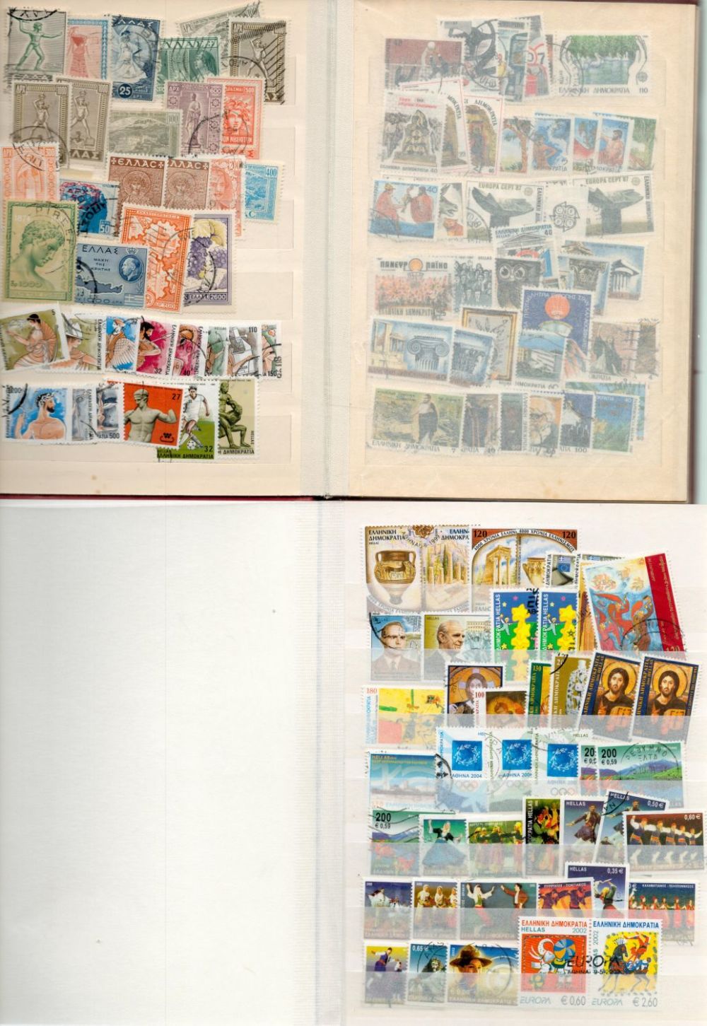 Lot 608: Greece used Stamps in 3 Small Stock books...