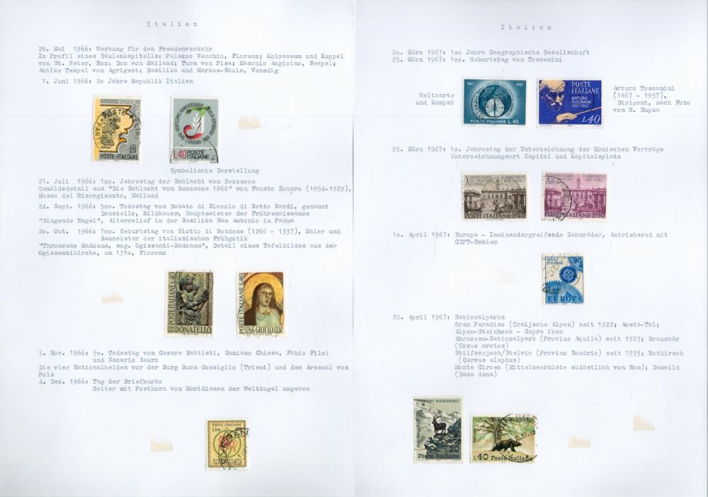 Lot 612: Italy used Stamps collection on 34 pages containing...