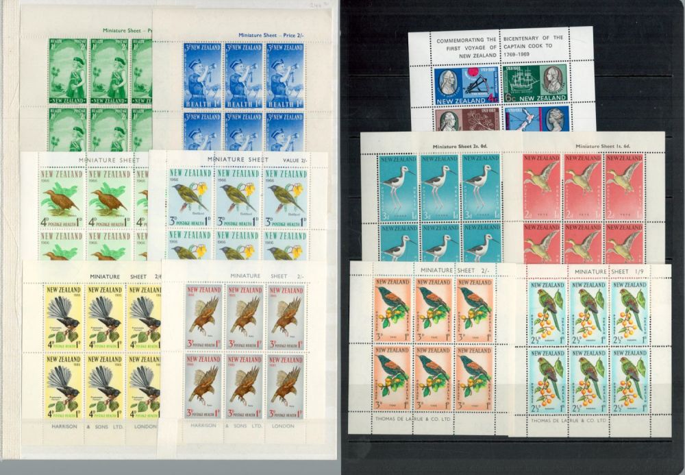 Lot 617: New Zealand Mint Miniature Sheet Collection with 19...