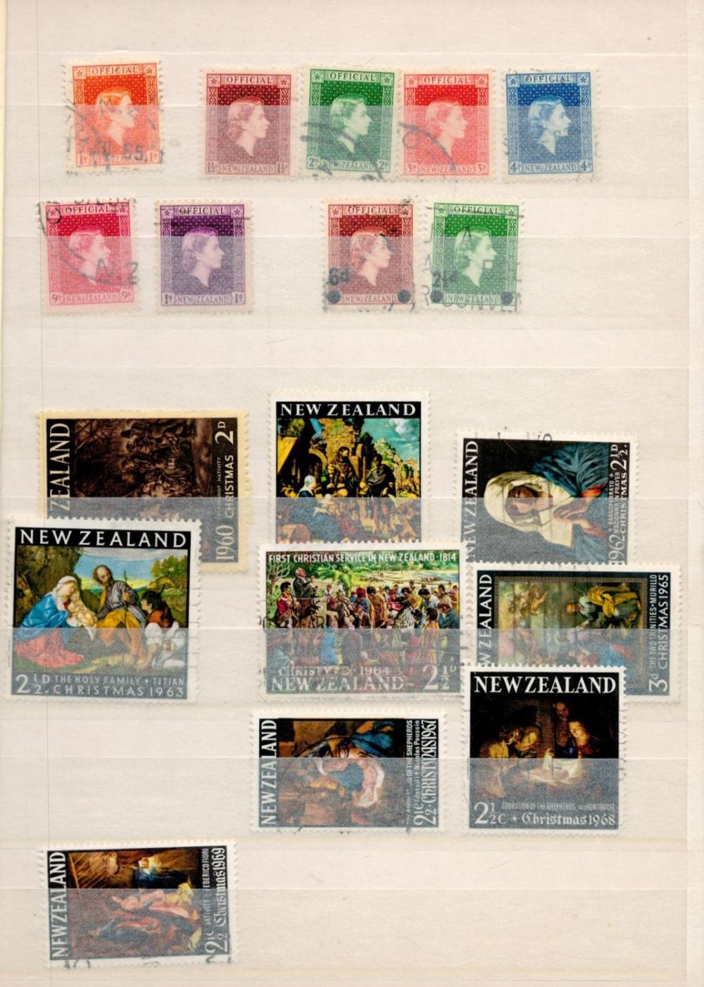 Lot 623: New Zealand used Stamps in a small Stockbook...