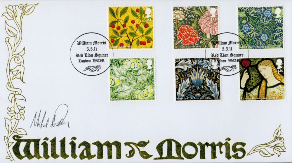 Lot 643: Michael Parry signed William Morris FDC. 5th May...