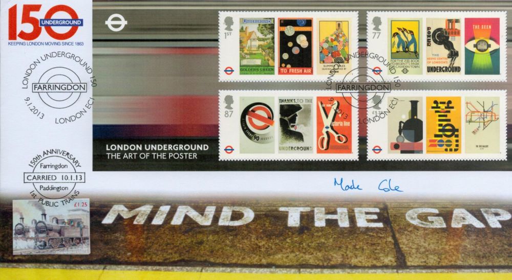 Lot 656: Mark Cole signed FDC. 150 Underground Mind The...