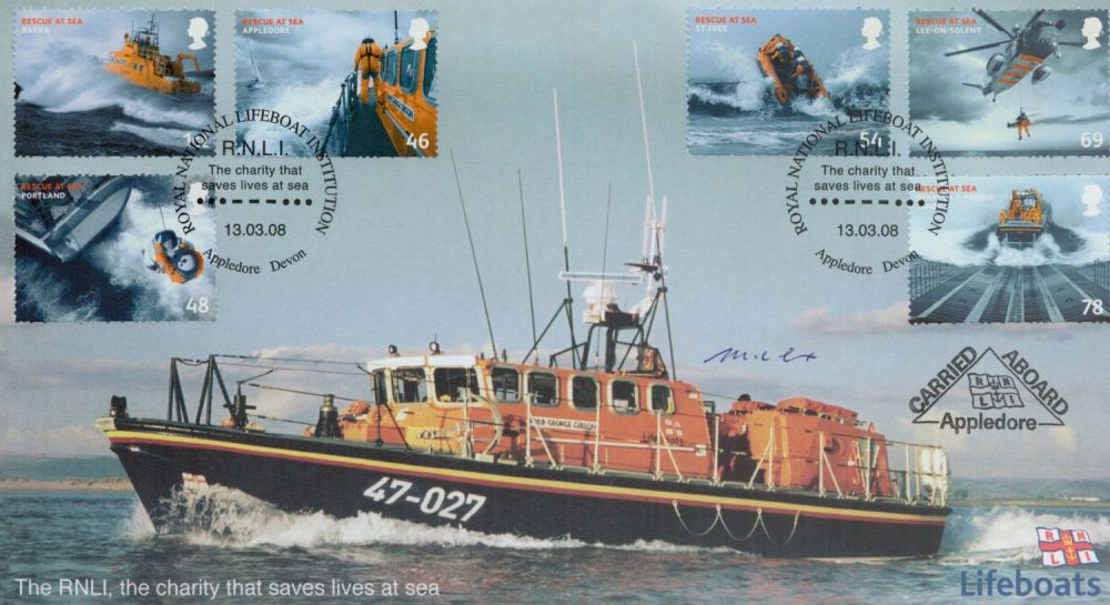 Lot 663: Martin Cox signed FDC. The Royal National Lifeboat...