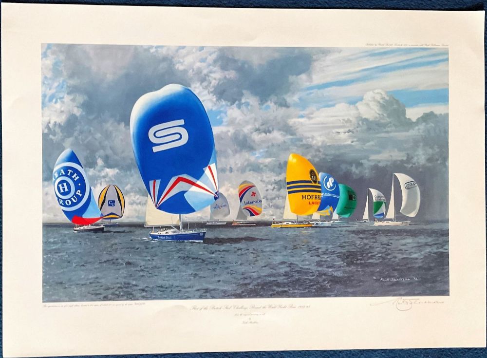 Lot 728: Keith Shackleton coloured signed print titled and Fleet...