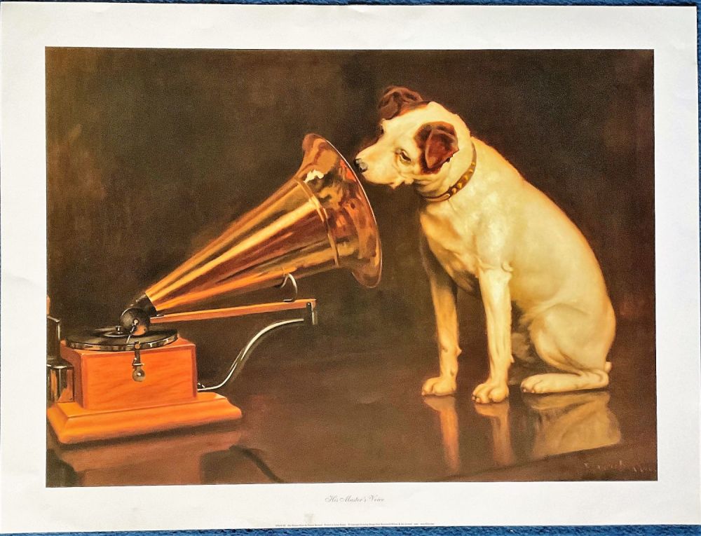 Lot 731: Francis Barraud coloured print titled and His Masters...