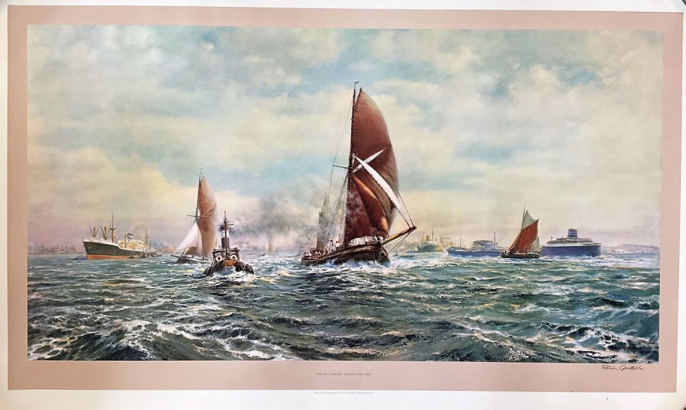 Lot 748: Robin Goodwin Hand signed Colour Nautical print 26x43...