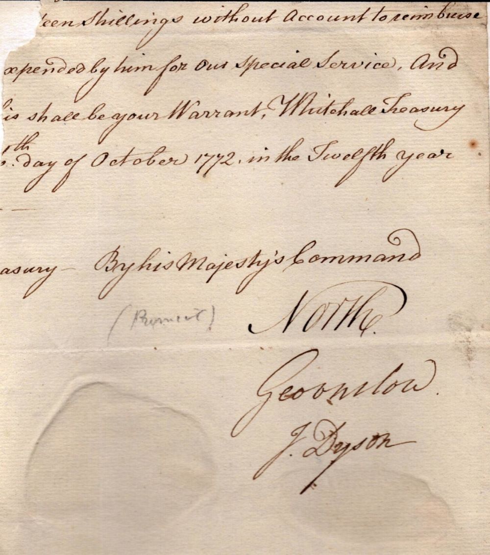 Lot 7: Lord North (1732-1792) British Prime Minister 1770-1782. Excellent...