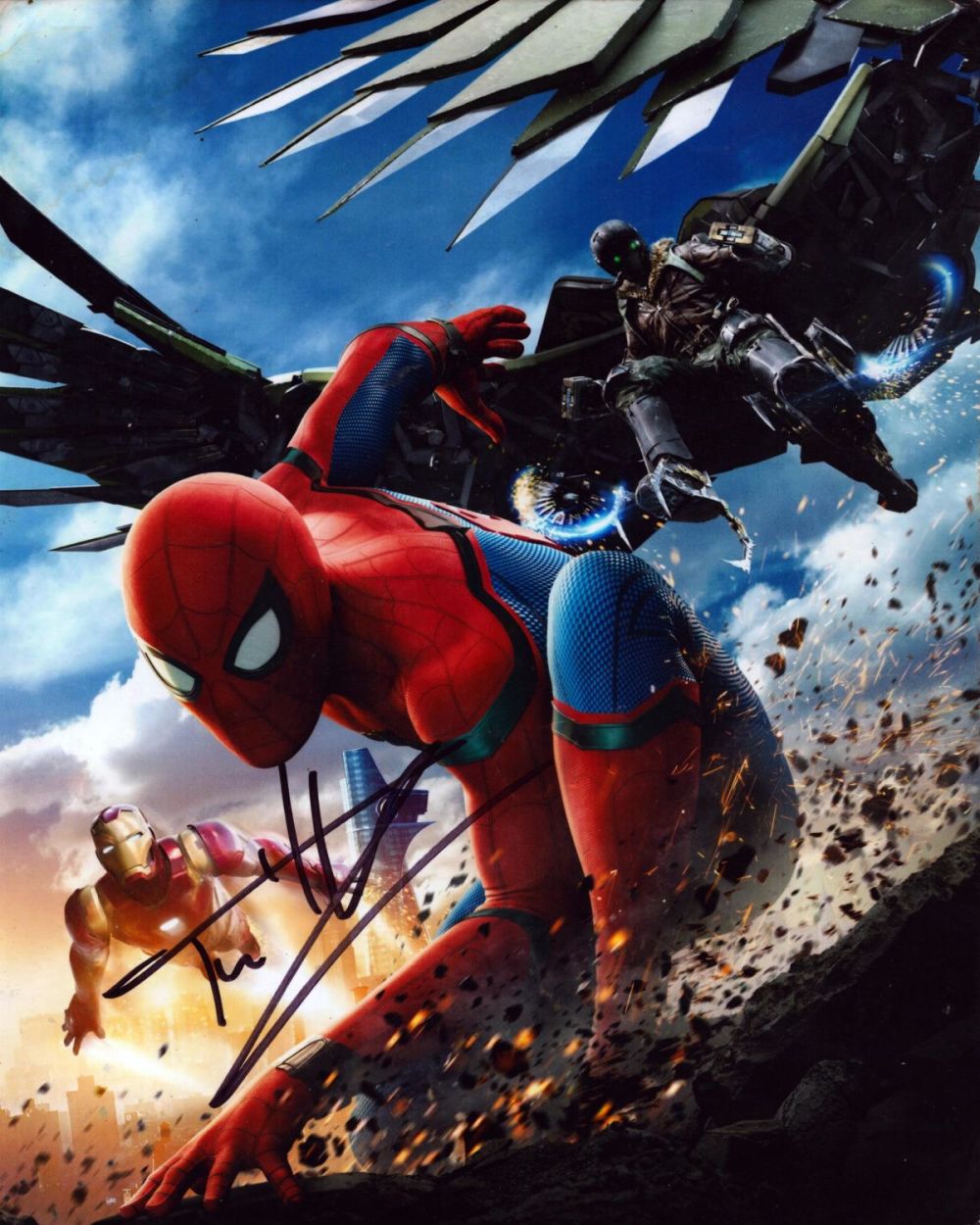 Lot 56: Tom Holland signed 10x8 Spiderman colour photo. Thomas...