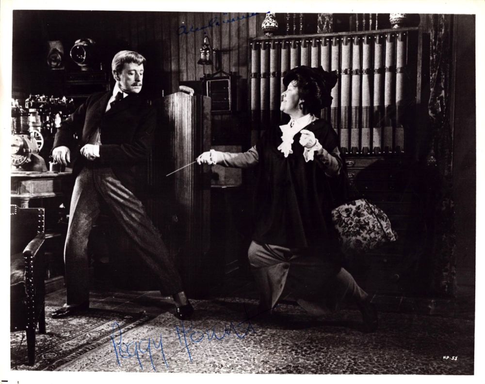 Lot 65: Sir Alec Guinness and Peggy Mount signed 10x8...