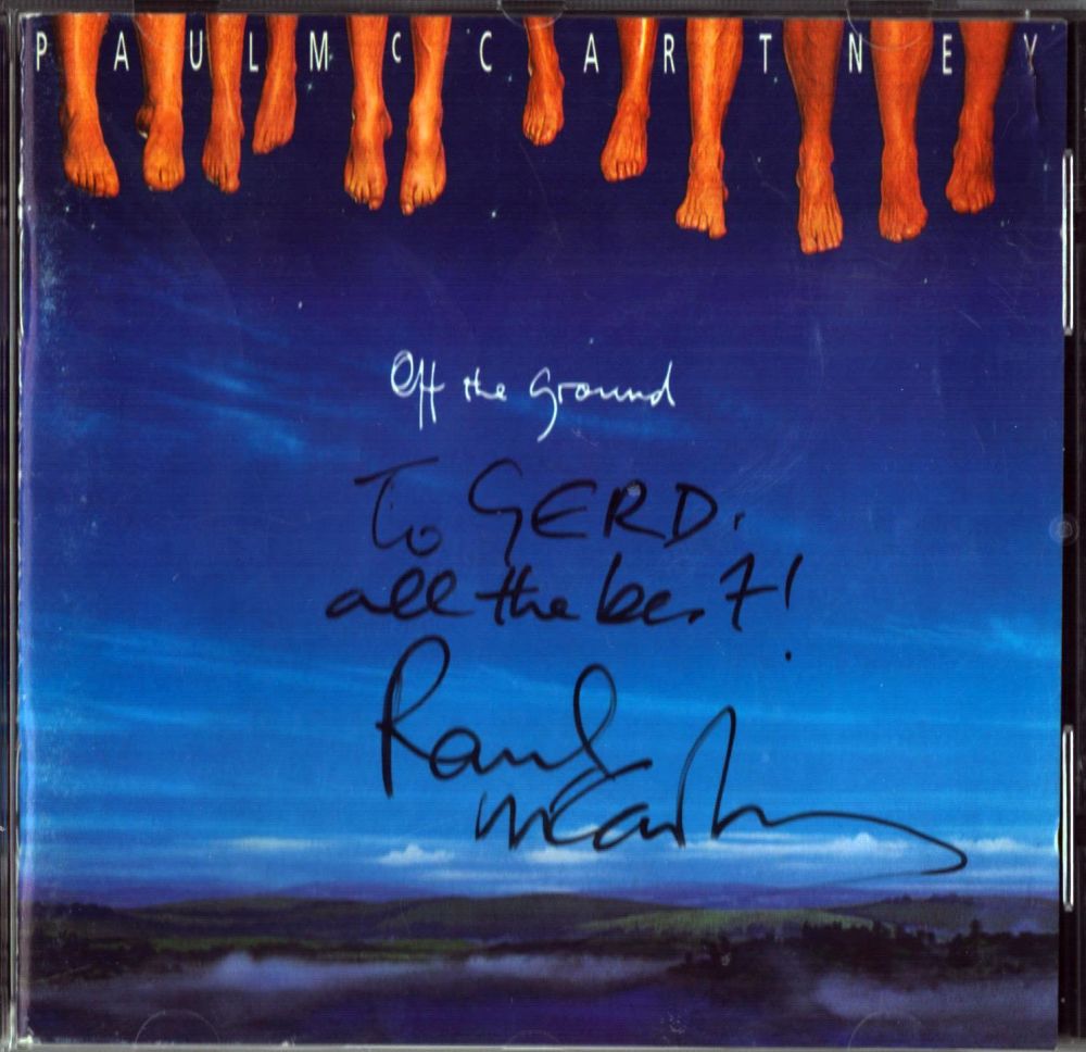 Lot 70: Paul McCartney signed Off The Ground CD Sleeve...