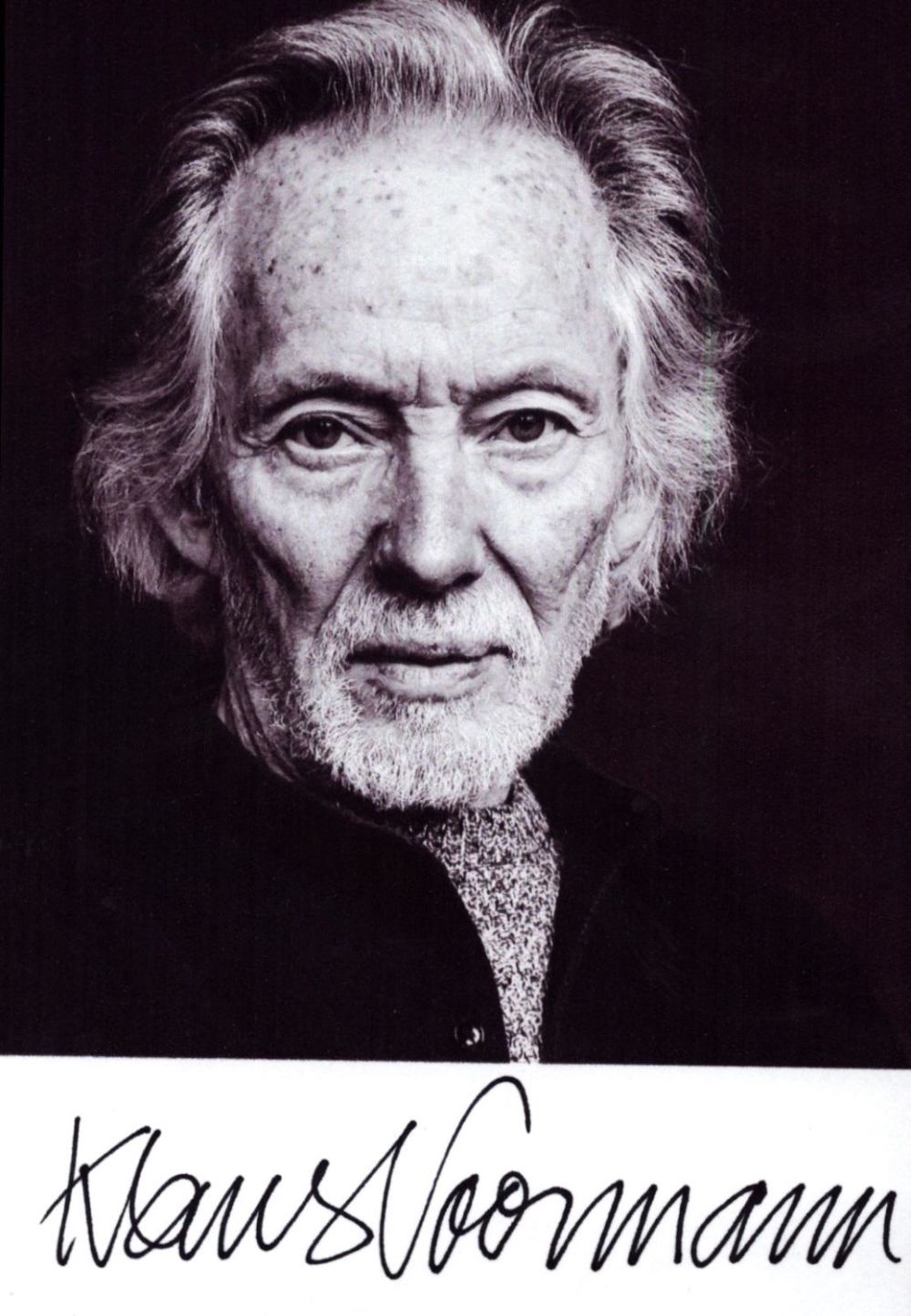 Lot 71: Klaus Voormann signed 6x4 black and white photo....
