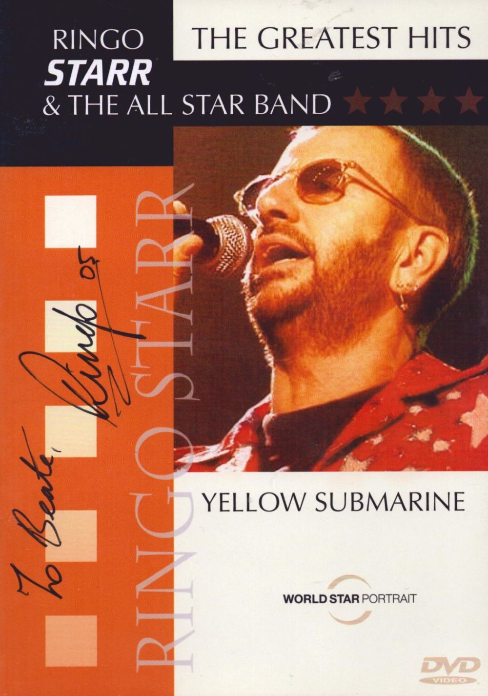 Lot 72: Ringo Starr signed Allstar Band Greatest Hits DVD...