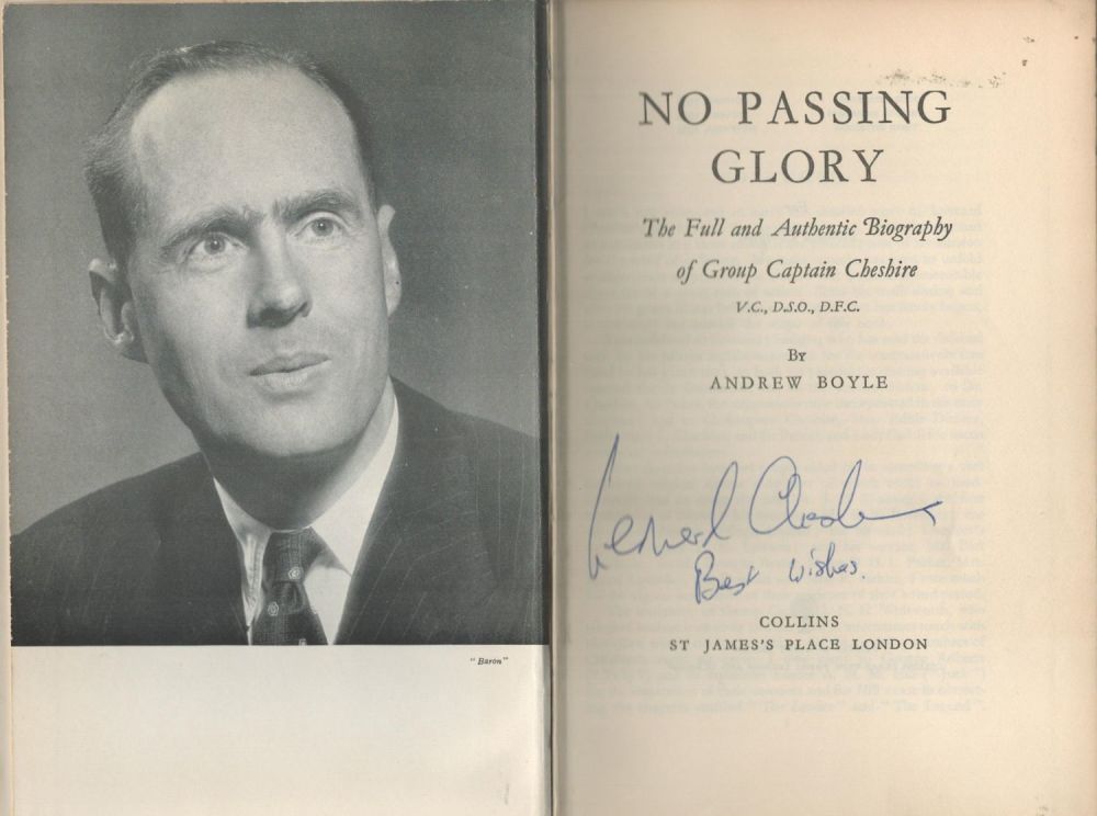 Lot 95: Leonard Cheshire VC Signed inside 1st Edition Book...
