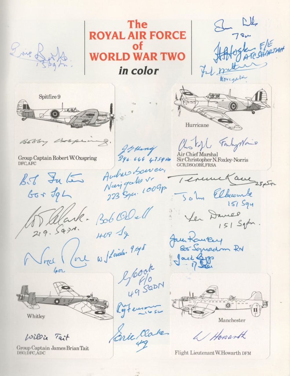 Lot 96: Multi Signed The RAF of WW2 in Colour...