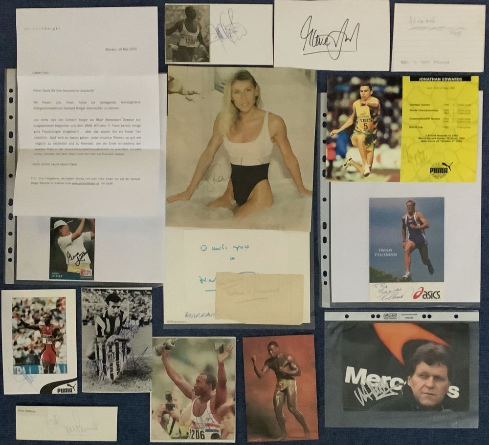 Lot 121: Sport collection approx 30 assorted signed promo photos,...