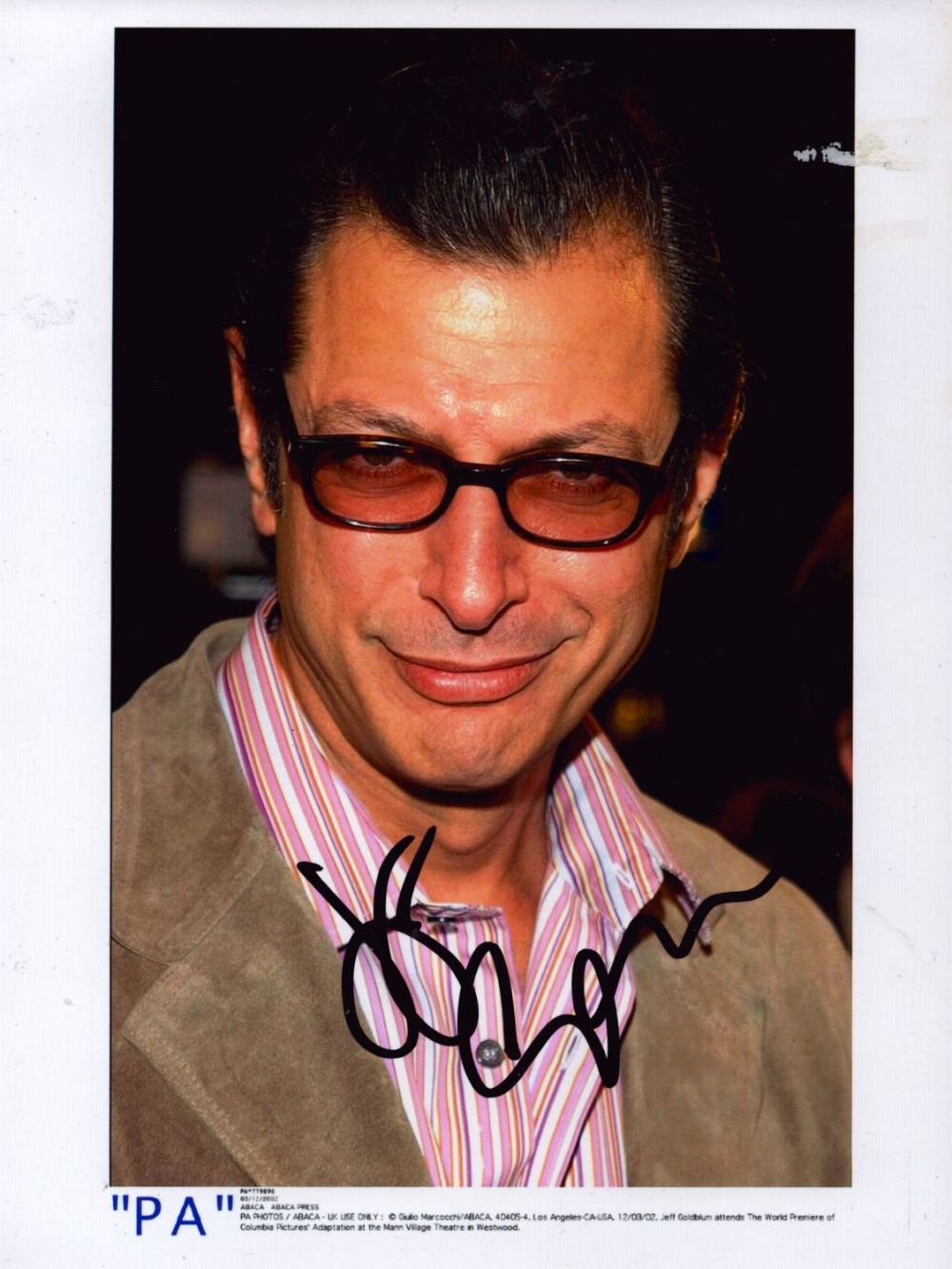 Lot 156: Jeff Goldblum signed 8x6 colour photo. Jeffrey Lynn...