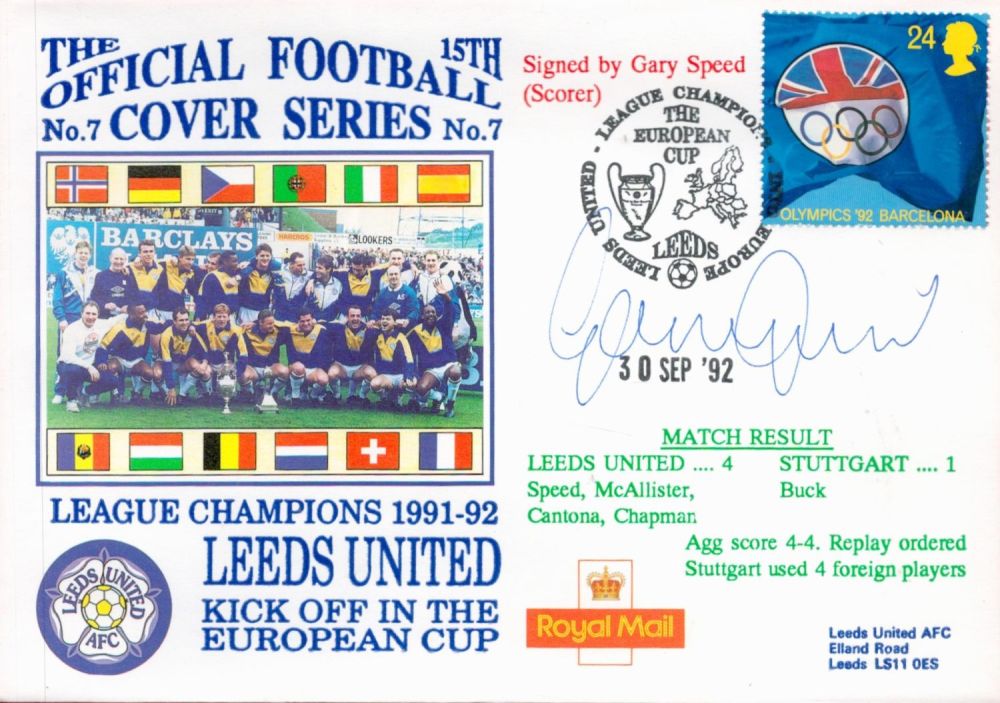 Lot 171: Leeds United V Stuttgart 1992 Dawn Football First...