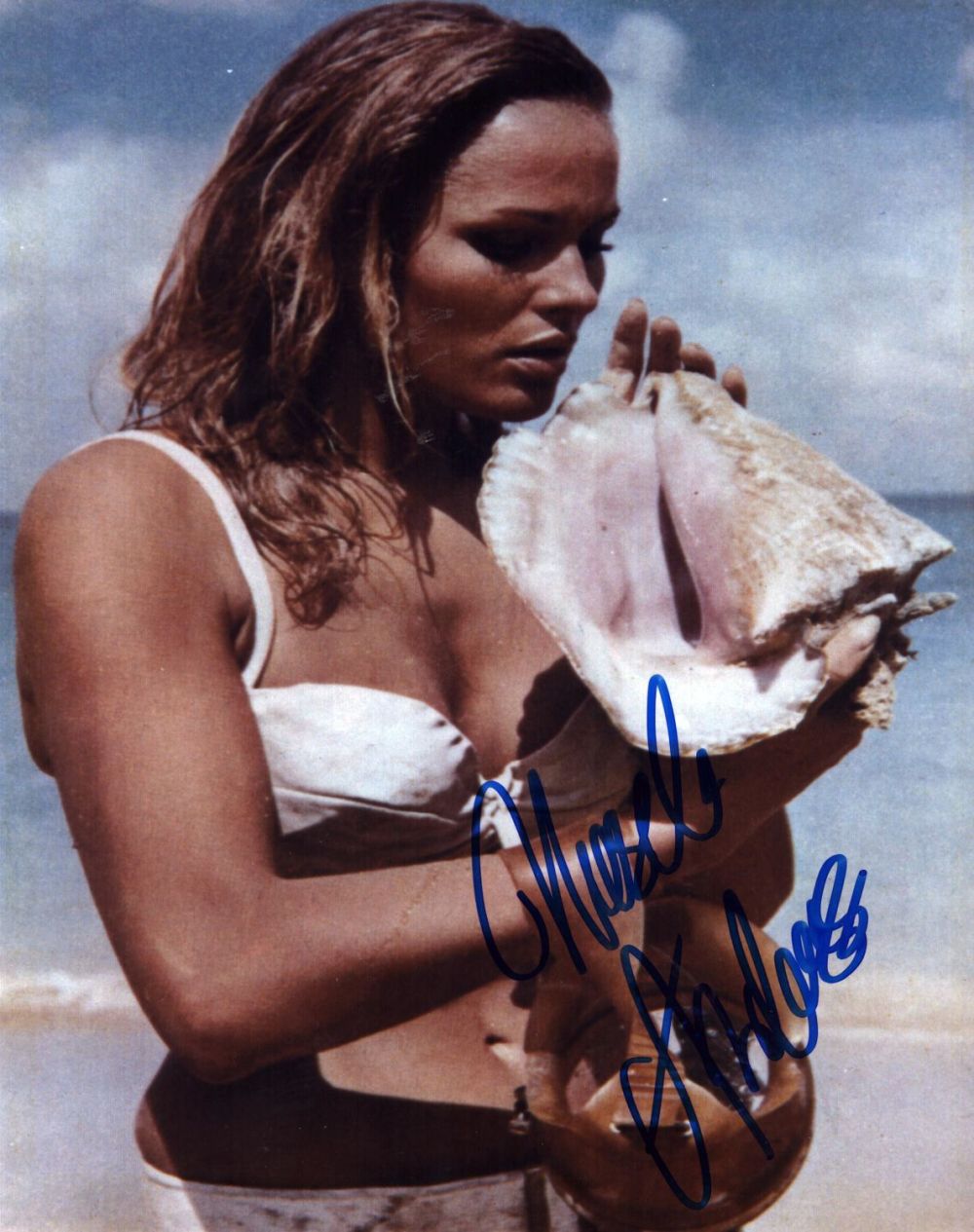 Lot 174: Ursula Andress signed James Bond Dr No 10x8...
