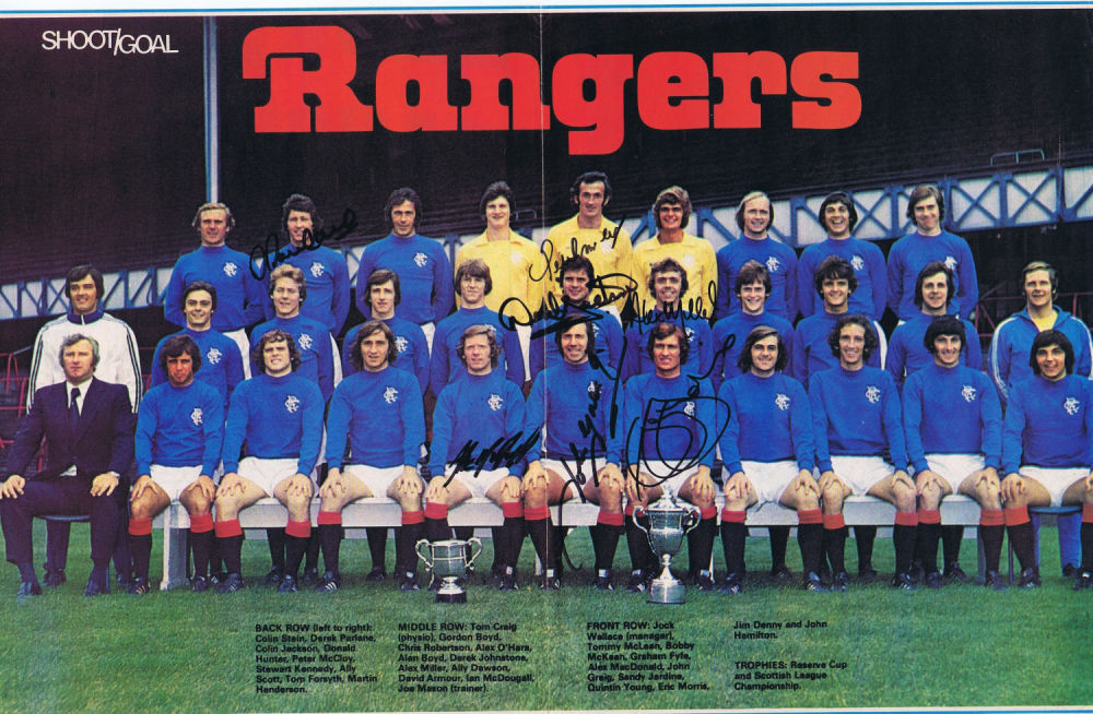 Lot 183: Football Signed Rangers Centre-Spread Poster. Removed From Shoot...