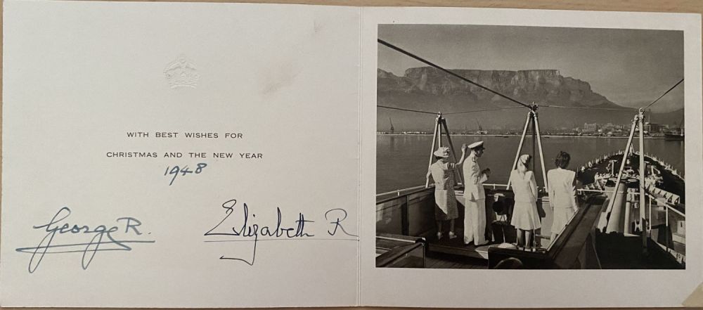 Lot 238: King George VI and Queen Elizabeth signed 1948...