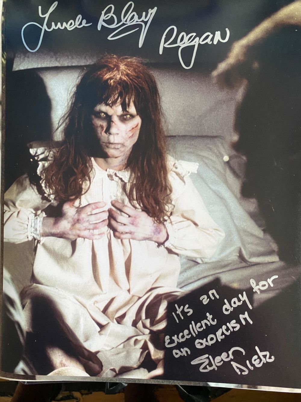 Lot 241: The Exorcist horror movie 14x11 Cast Signed photo...