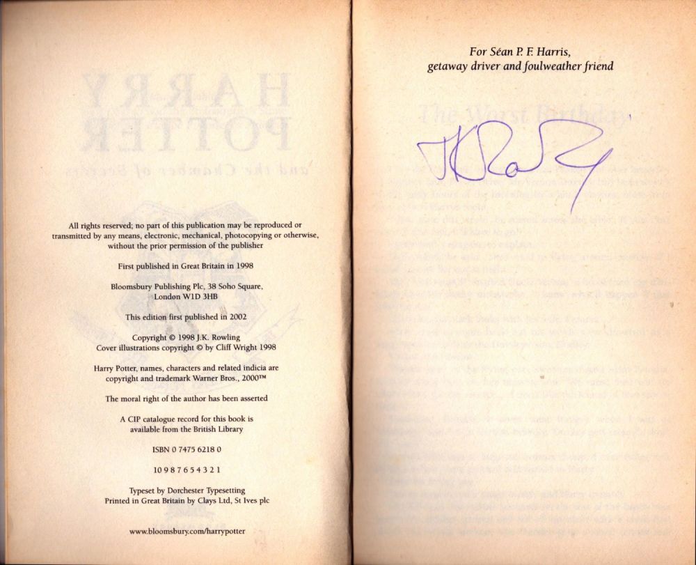 Lot 242: J. K Rowling signed Harry Potter and the...