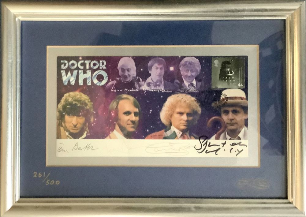 Lot 253: Dr Who multi signed 14x10 framed and Mounted...