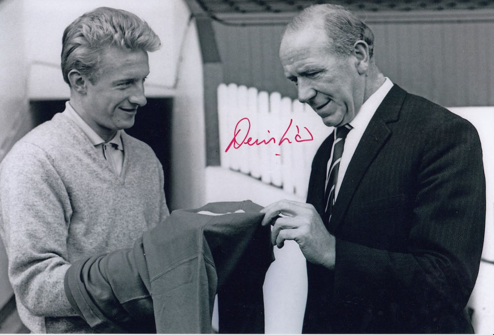 Lot 559: Autographed Denis Law 12 X 8 Photo: B/W,...