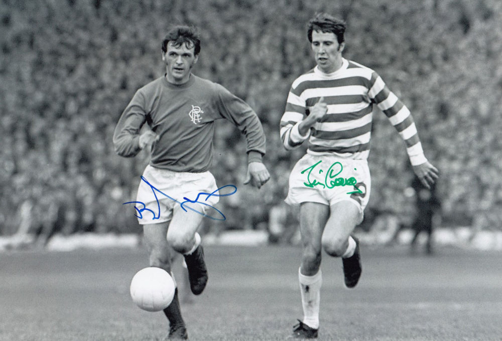 Lot 578: Autographed Celtic V Rangers 12 X 8 Photo:...