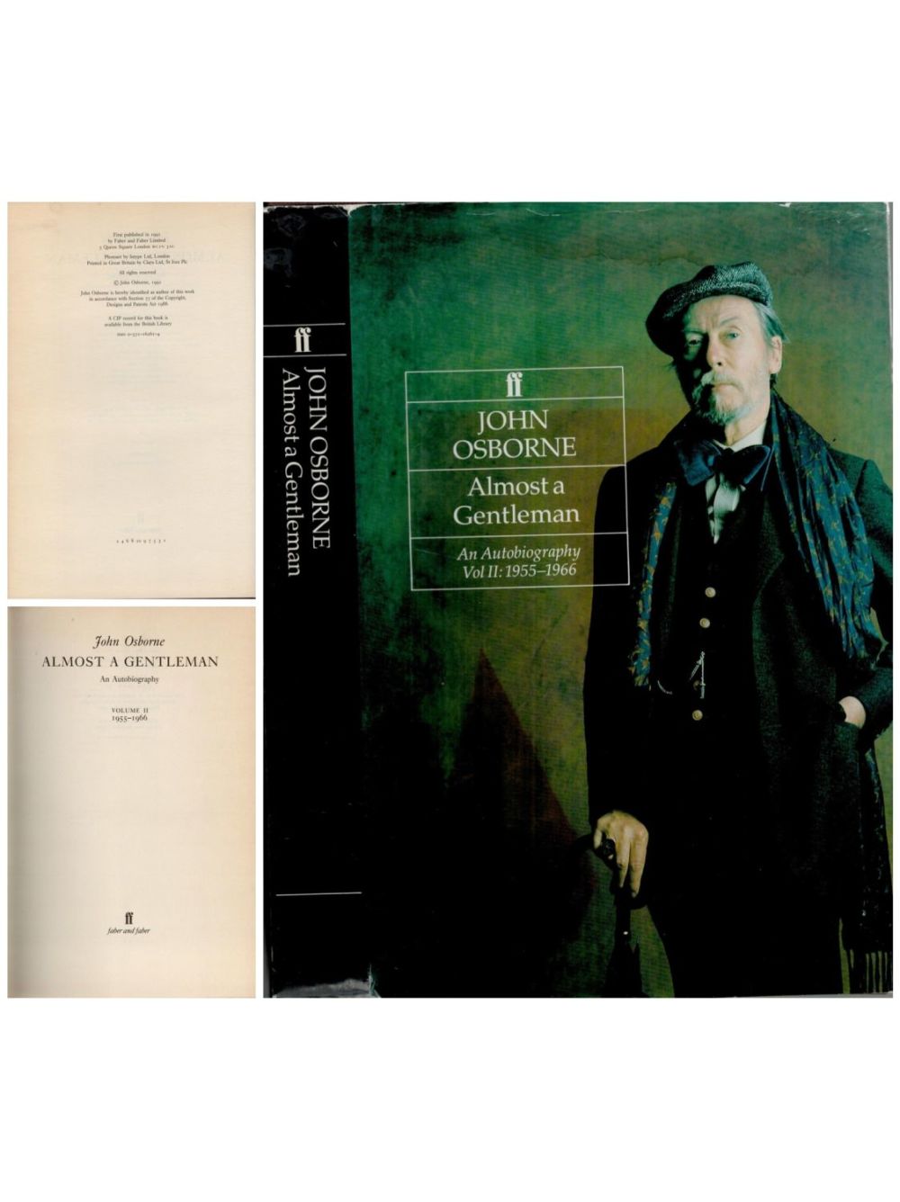 Lot 152: John Osborne 1st Edition Hardback Book Titled Almost...