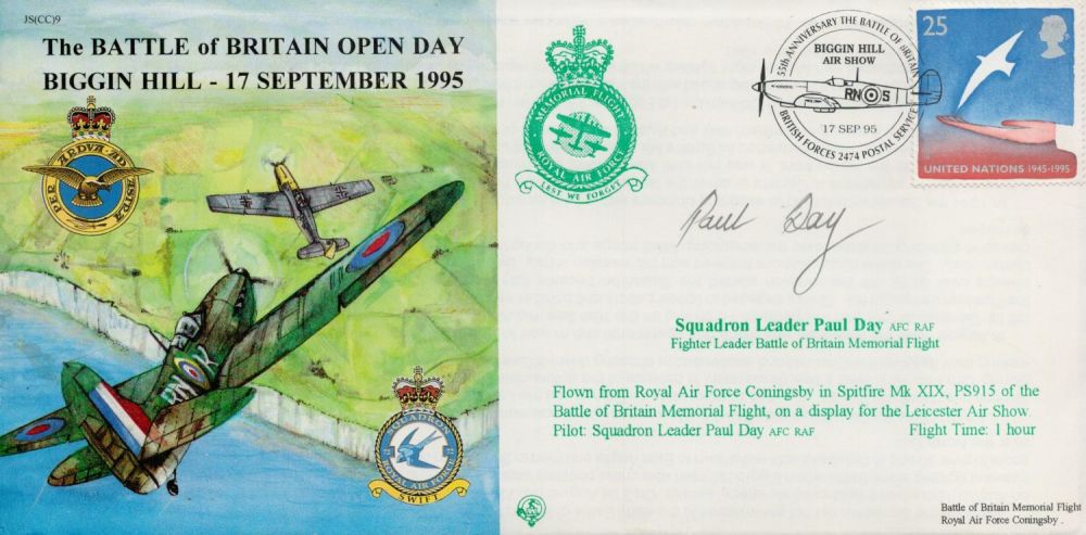 Lot 218: Paul Day Signed FDC The Battle of Britain...