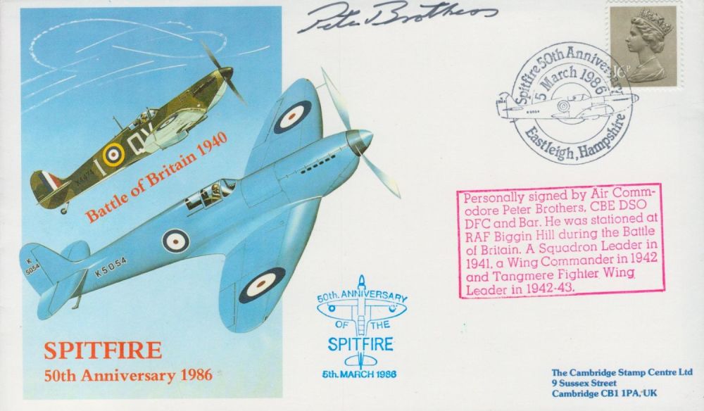 Lot 227: Peter Brothers Signed FDC Battle of Britain 1940,...