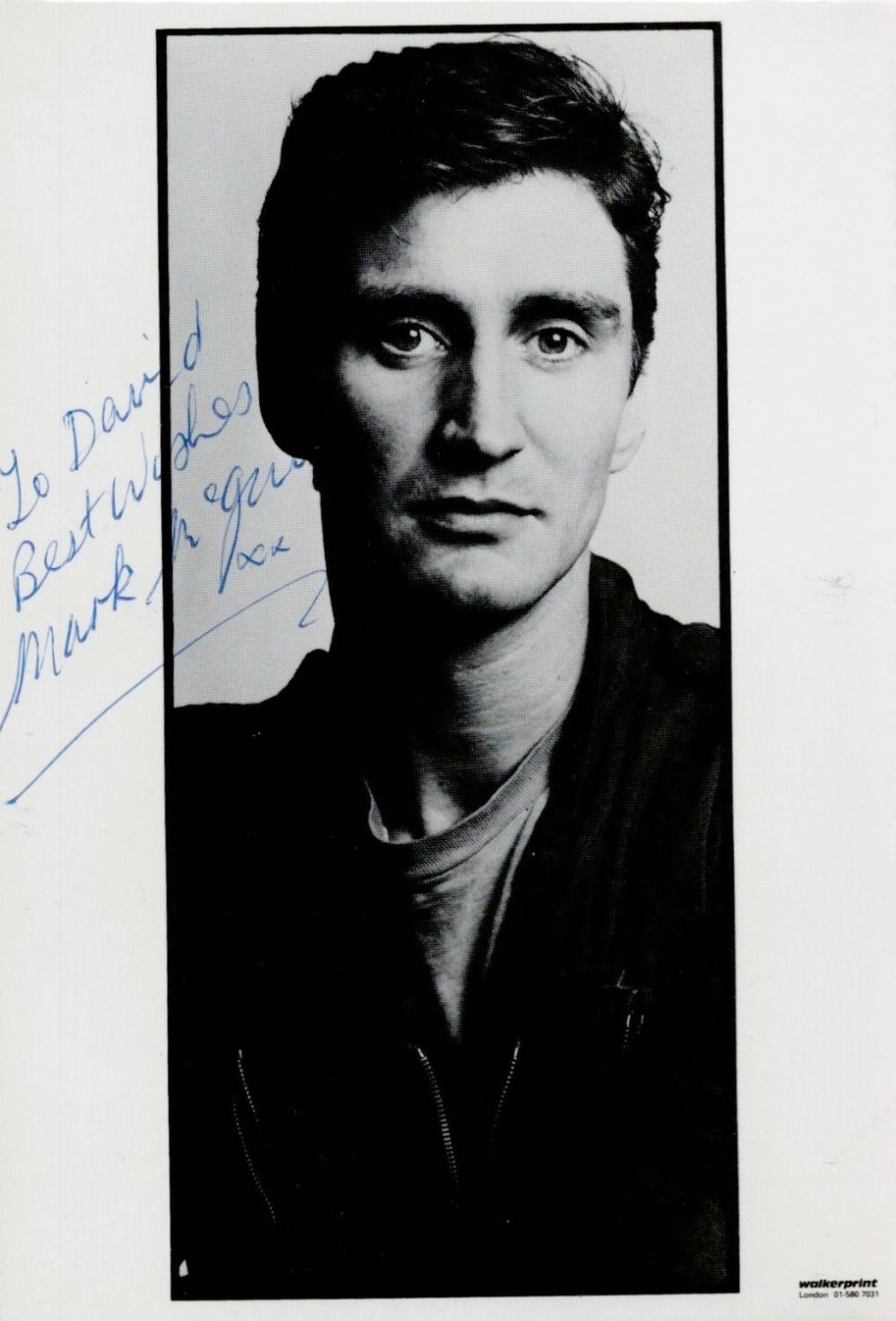 Lot 276: Mark McGann Signed Black and White Photo Actor...