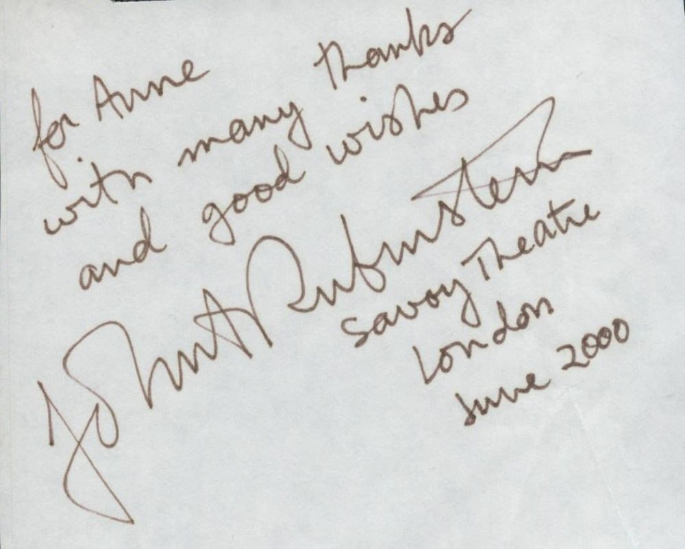 Lot 290: John Rubenstein Signed Autograph Hollywood Approx. size 3....
