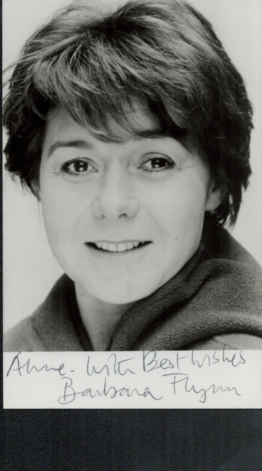 Lot 296: Barbara Flynn Signed Black and White Photo Actress...